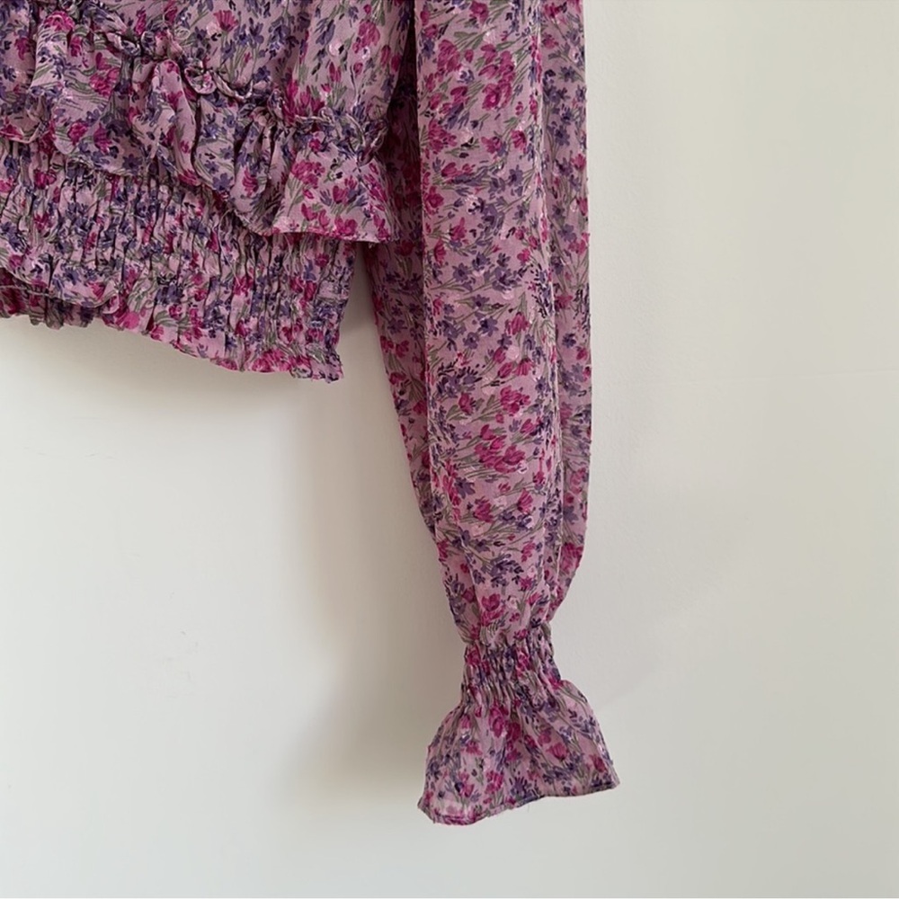 Zara Floral Ruffled Blouse - Picture 4 of 6